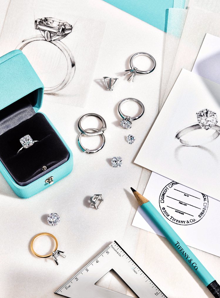 知更鳥藍色是Tiffany的經典顏色識別，並成為婚嫁時的熱門珠寶品牌之選。圖 / Tiffany提供。