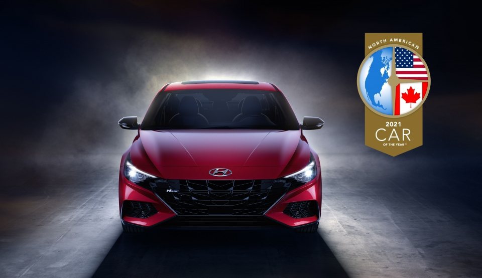 第七代Hyundai Elantra (CN7) 榮獲2021北美年度風雲車大獎。 摘自Hyundai