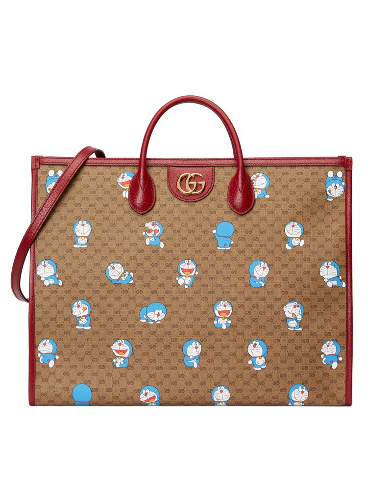 哆啦A夢大型手拿包，69,300元。圖／Gucci提供