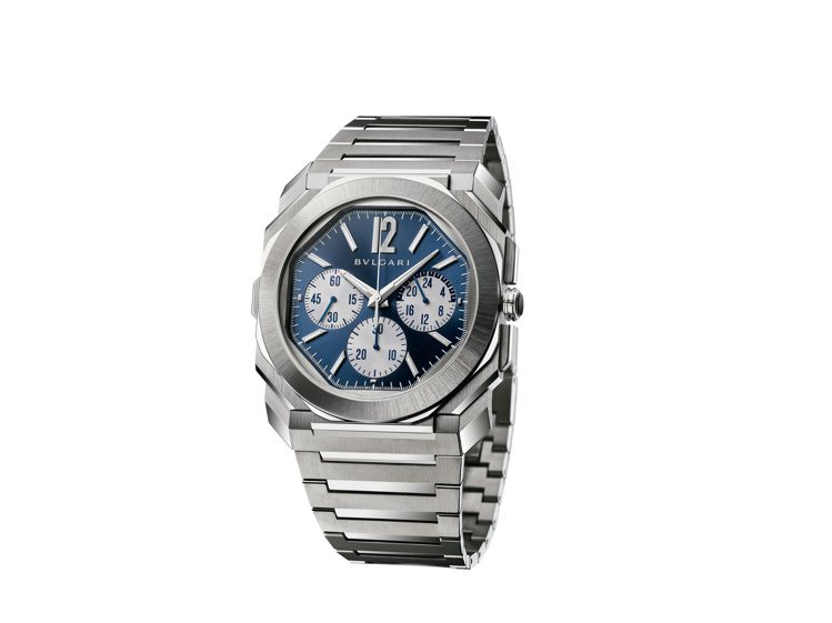 OCTO FINISSIMO S CHRONOGRAPH GMT精鋼計時腕表，52萬2,000元。圖／寶格麗提供