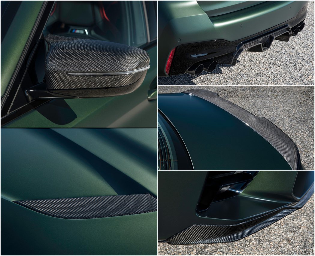 M5 CS幾乎將所有能更換的外觀部件都換成碳纖維。 摘自BMW