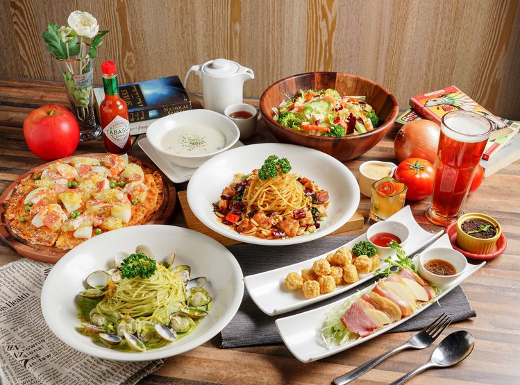 洋城義大利餐廳提供有義大利麵、燉飯等餐點。圖／米塔集團提供