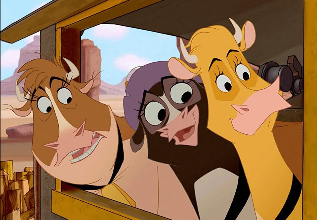 迪士尼「放牛吃草」以3隻母牛為主角。圖／摘自imdb