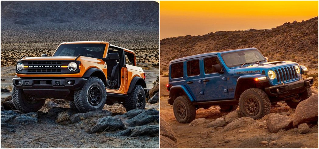 (左)Ford Bronco (右)Jeep Wrangler Rubicon...