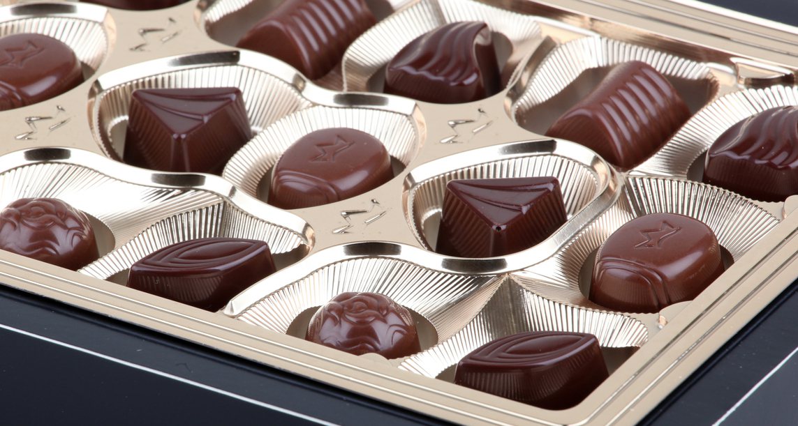 食藥署宣布明年元旦起，含餡巧克力的巧克力含量須達25%，並明令所有巧克力產品的植物油含量不得超過總重5%。示意圖／Ingimage