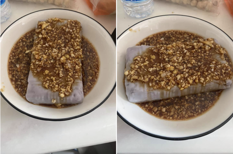 一名網友PO文提到，他發現屏東有一款超好吃的紫色糕狀食物，但身為在地人的媽媽和舅舅居然都沒看過。圖擷自爆廢1公社