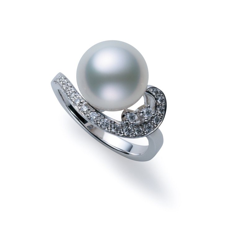 MIKIMOTO Wonderland Collection系列南洋珍珠鑽戒，1...