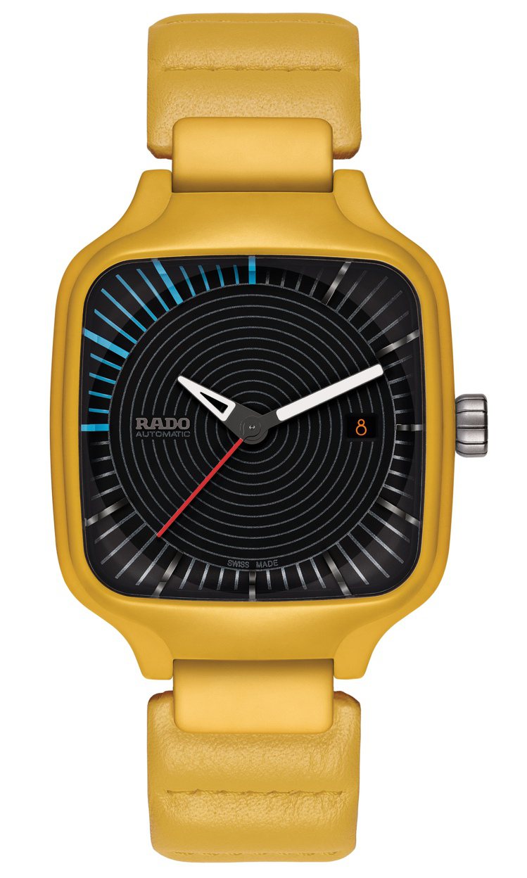 RADO Tej Chauhan聯名True Square腕表，陶瓷、自動上鍊機芯、時間顯示，55,700元。圖／RADO提供