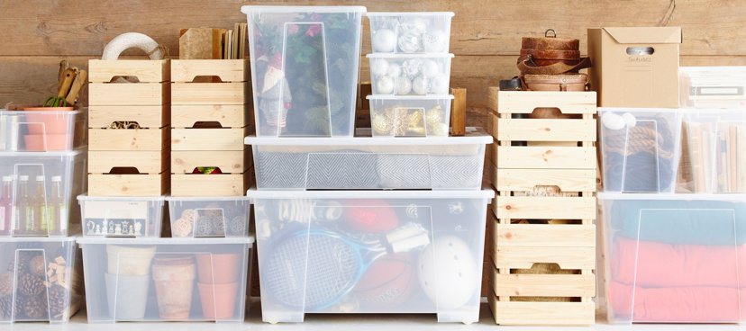 IKEA SAMLA收納盒系列有多種尺寸可選擇，可堆疊收納節省空間。 圖／IKE...
