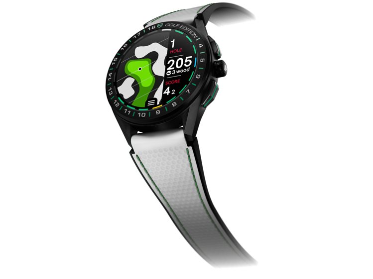 泰格豪雅Connected高爾夫球特別版智能腕表，鈦金屬表殼84,100元。圖／TAG Heuer提供