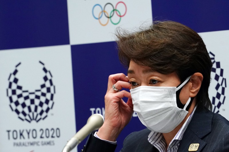 東京奧運組委會、日本政府、東京都、國際奧林匹克與帕林匹克委員會，20日拍板定案將不開放海外觀眾。圖為組委會會長橋本聖子。歐新社