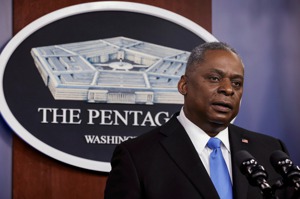 美國第一位非裔國防部長奧斯丁。 路透