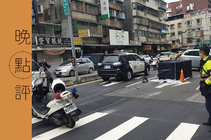 86歲朱姓老婦今在台北市信義區走斑馬線過馬路，被一輛公車左轉輾過死亡。記者李奕昕／翻攝