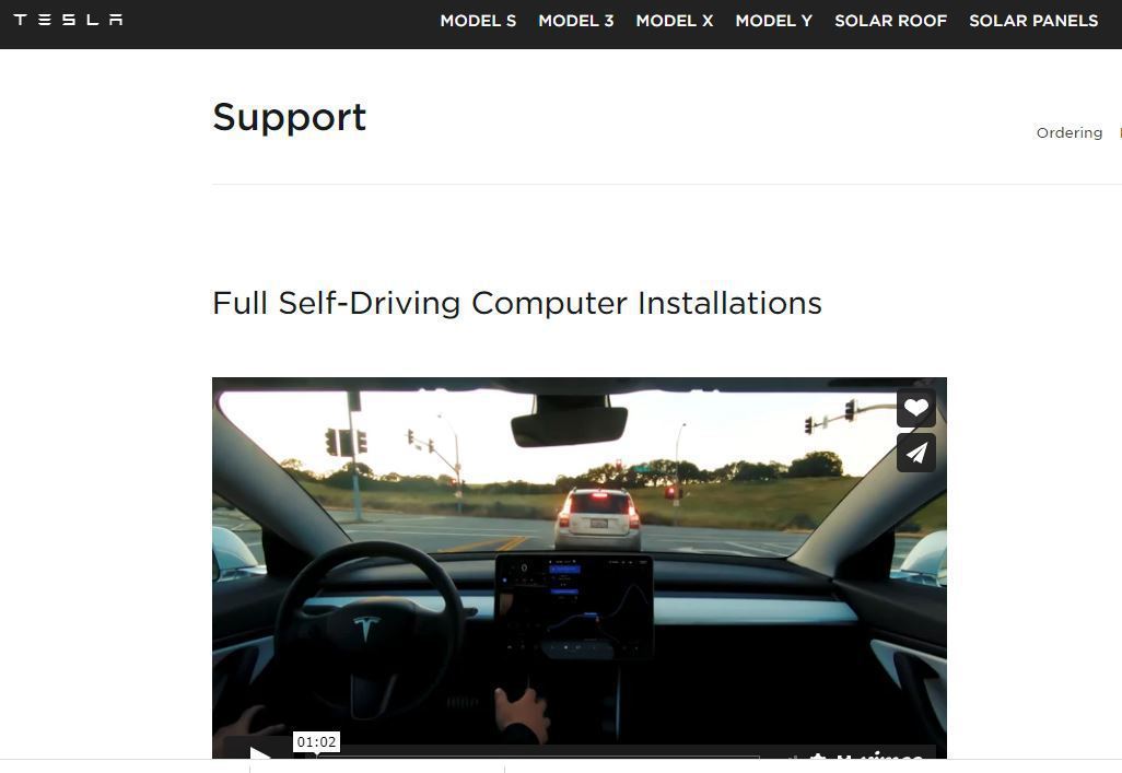 Tesla的FSD目前達不到「完全自動駕駛」的功能。 圖／摘自Tesla