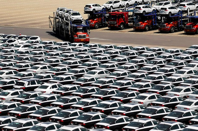 今年中國大陸汽車產銷料呈現前緊後鬆的態勢。(路透社資料照片)