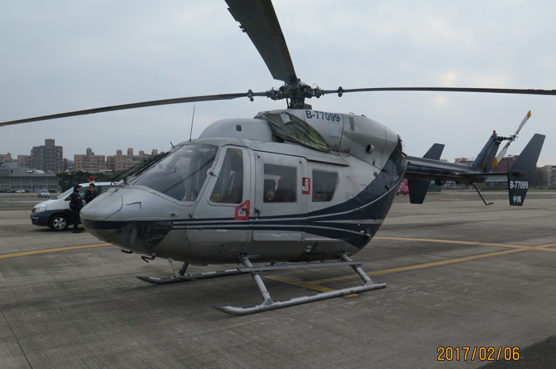 中興航空名下被賣出的BK-117B-21型直升機。圖／台北分署提供