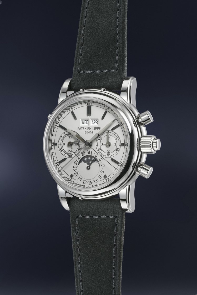百達翡麗型號5004不銹鋼萬年曆追針計時腕表，將以無底價形式於富藝斯「名表薈萃-...