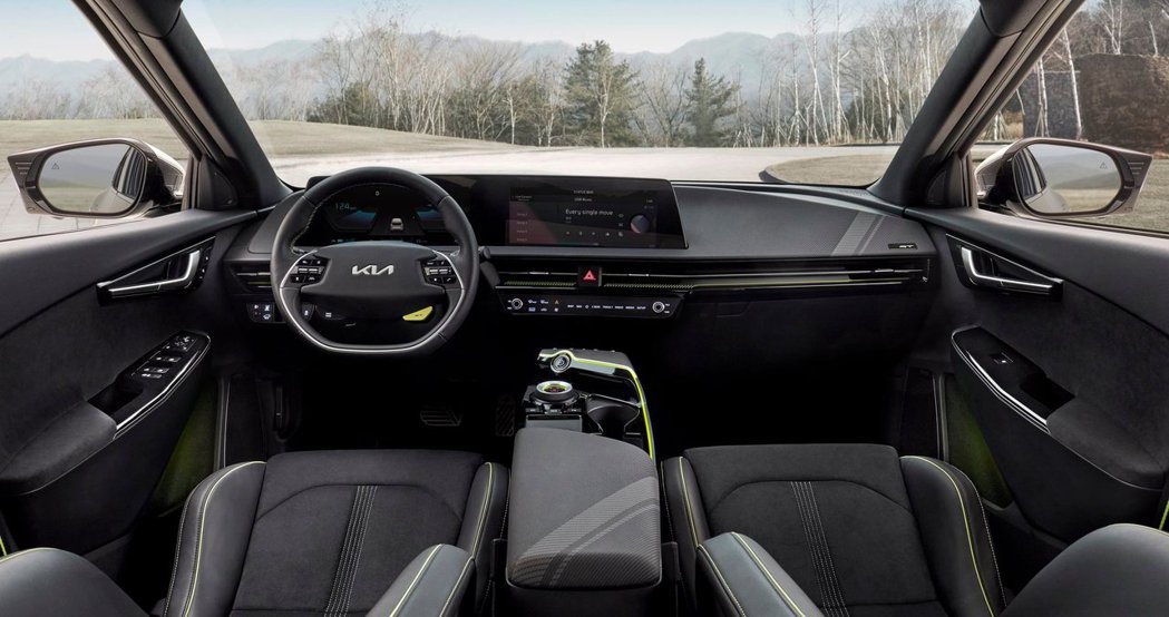 全新Kia EV6車室以「Inspiring space」作為設計靈感。 摘自K...