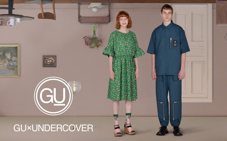 GU聯手UNDERCOVER、同時加入迪士尼，推出雙品牌和三方聯名的男、女裝和居家服飾。圖／GU提供