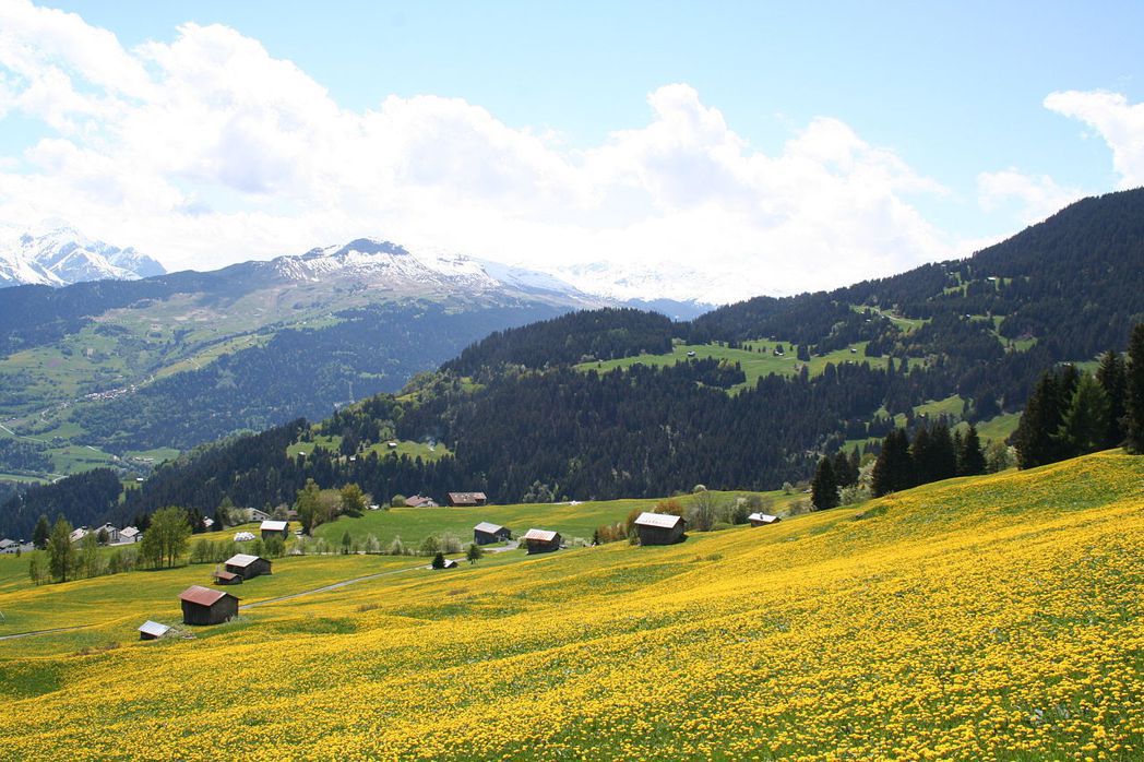 Mundaun位於瑞士東南部高山地帶，有著美麗的風景。 圖：Wiki