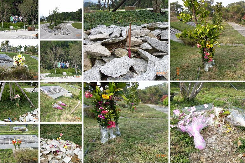 台灣環保自然葬協會理事長郭慧娟認為，樹葬區清明掃墓，方式可以很多元，簡單地帶束花、雙手合十也行。圖／郭慧娟提供