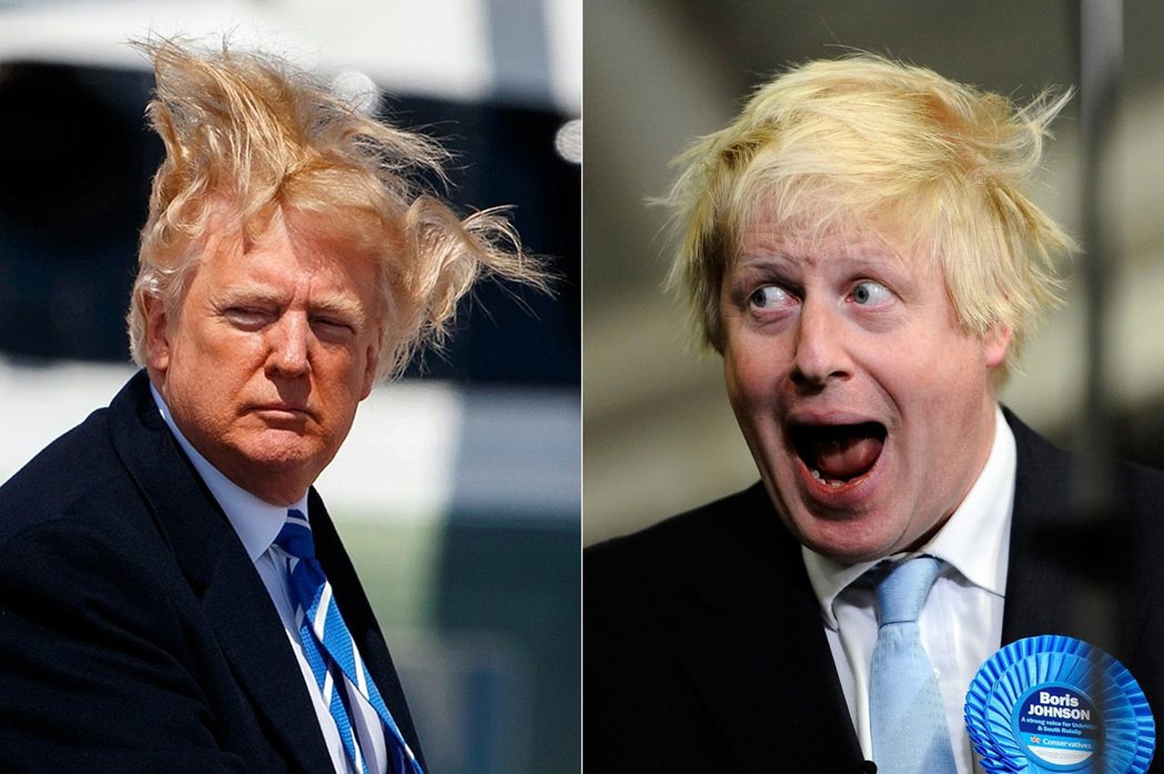中世紀的觀念中，「狂野的頭髮肯定是瘋狂性情的象徵。」左為美國前總統川普、右為英國...