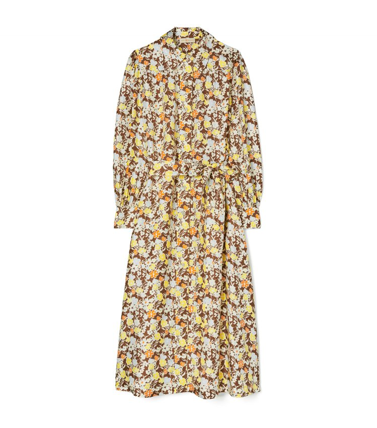 Reverie印花襯衫式洋裝，21,900元。圖／Tory Burch提供