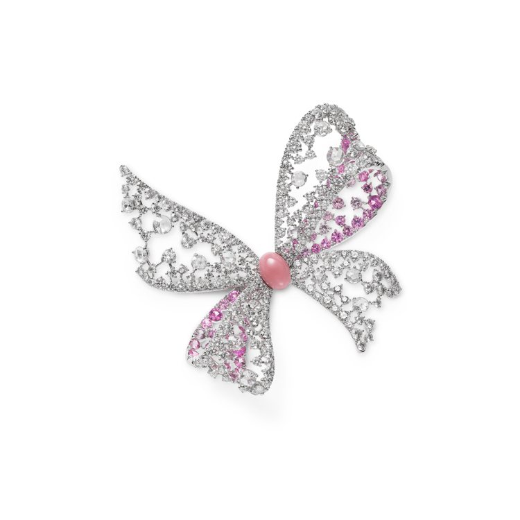 MIKIMOTO Jeux de Rubans頂級珠寶系列孔克珍珠蝴蝶結造型胸針，290萬元。圖／MIKIMOTO提供