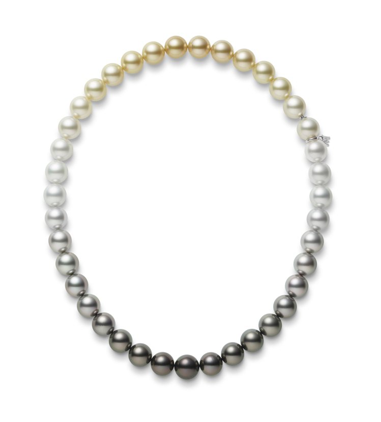 MIKIMOTO頂級珠寶系列南洋珍珠漸層串鍊，1,40萬元。圖／MIKIMOTO...