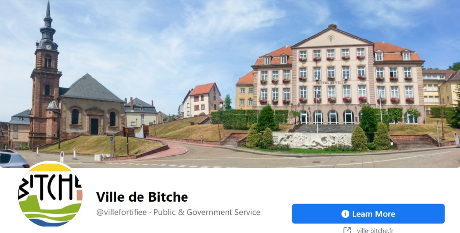 法市鎮粉專被臉書無預警撤除。圖／取自FB@Ville de Bitche