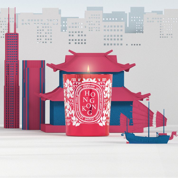 DIPTYQUE「城市限定蠟燭」香港 190g／2,600元。圖／10/10 A...