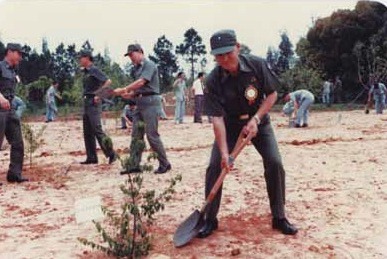 昔日金門的造林工作，主要是由官兵全權負責，不少金門人說，沒有他們就沒有現在「海上公園」的金門。圖／金門縣林務所提供