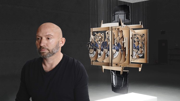 Jaeger-LeCoultre委託美國藝術家Michael Murphy創作了一件以時間為靈感的裝置藝術「Spacetime」，並於上海「鐘表與奇蹟（Watches & Wonders）」首度公開展出。圖 / 積家表提供。