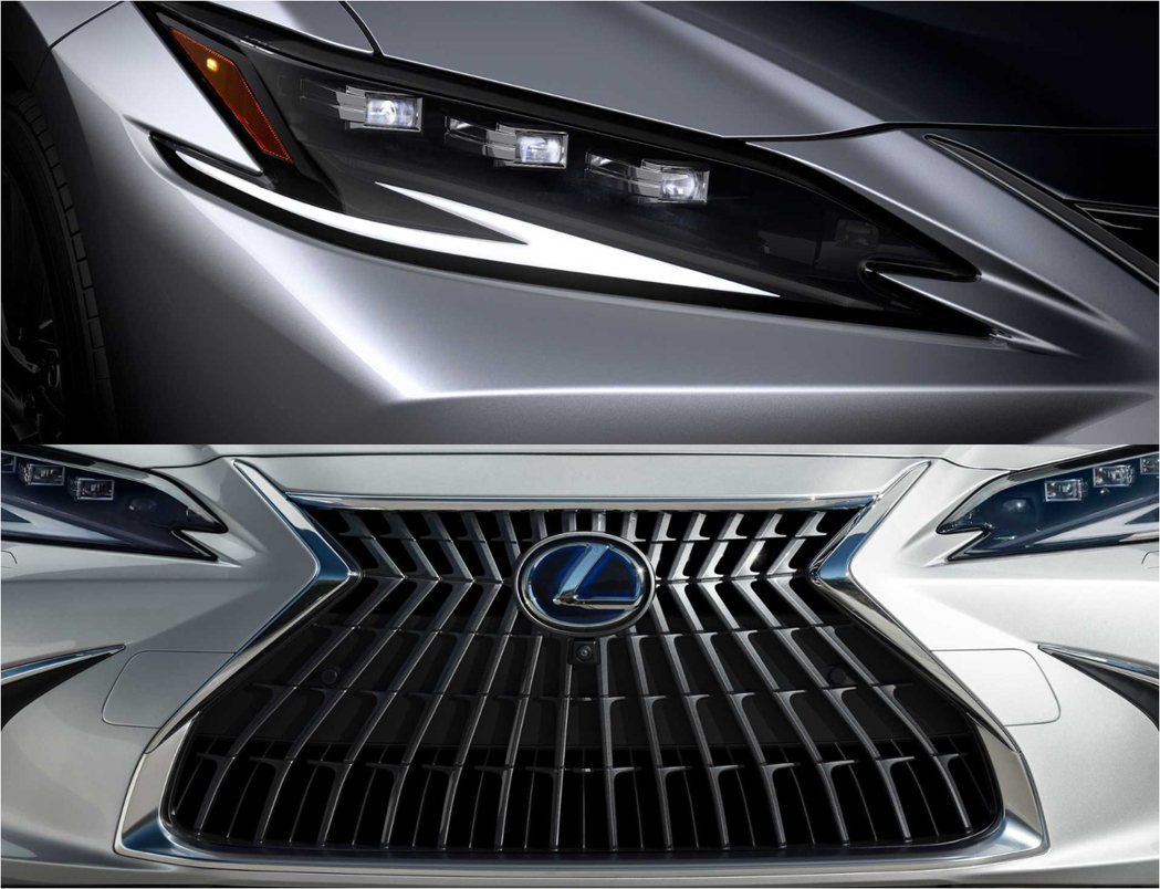 全新設計更緊湊的頭燈組以及”L”字樣排列的新水箱罩。 圖／Lexus提供
