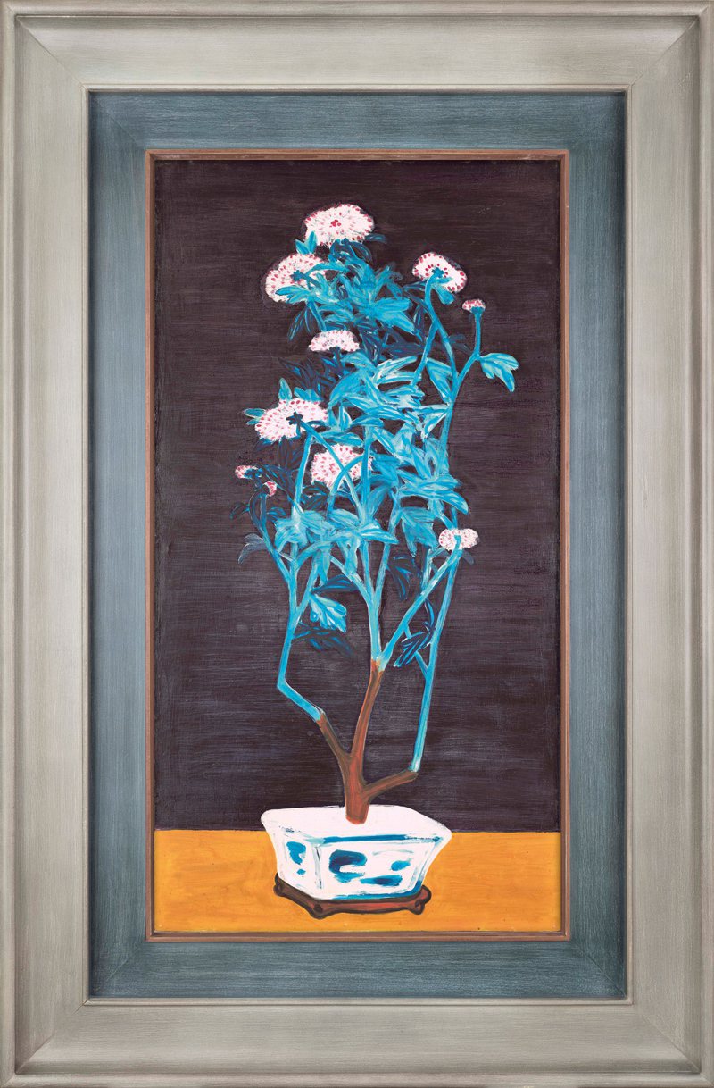 旅法華裔畫家常玉畫作「靜月瑩菊」周末在台北展出。圖／佳士得提供