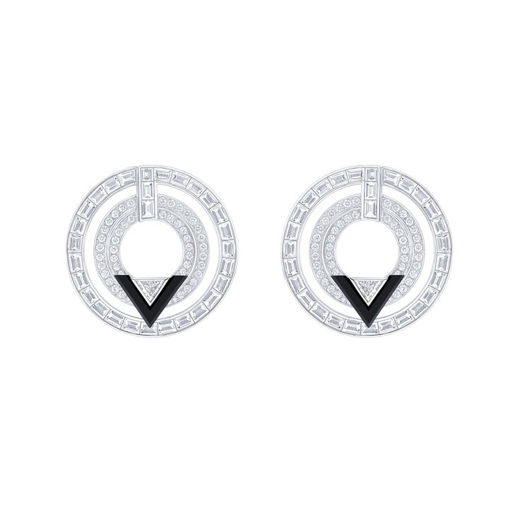 路易威登Pure V鑽石與縞瑪瑙耳環，307萬元。圖／路易威登提供
