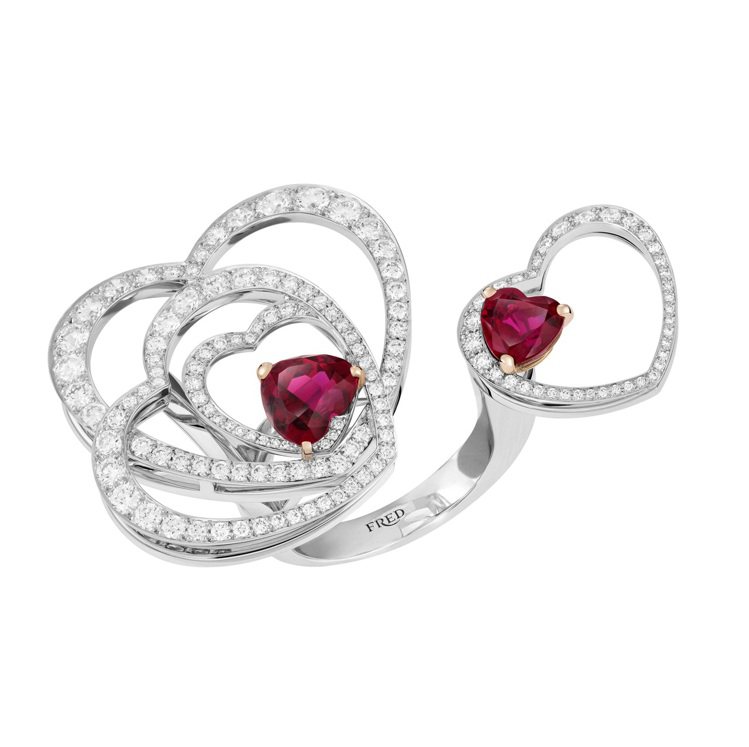 PRETTY WOMAN GLAMOUROUS High Jewellery紅碧璽鑽石戒指，154萬1,900元。圖／斐登提供