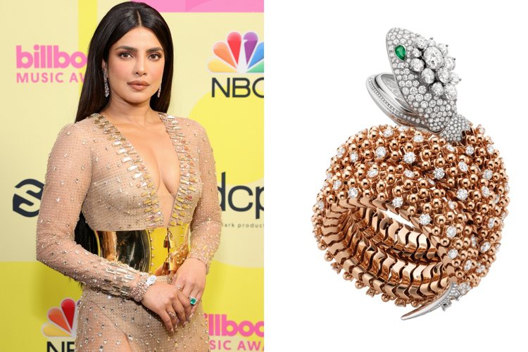 Piyanka Chopra wearing Bulgari jewelry appeared on the red carpet of the American Billboard Music Awards ceremony.  Picture / Provided by Bulgari