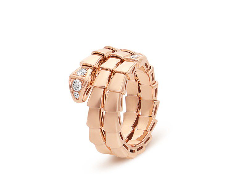 BVLGARI Serpenti Viper rose gold double ring ring, 143,000 yuan.  ...