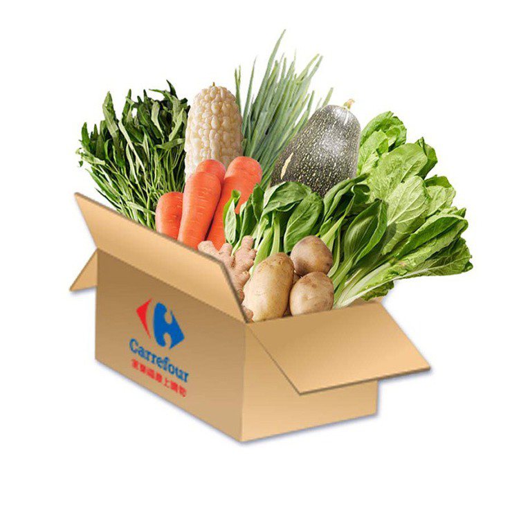 家樂福線上購物推出2款有機蔬菜箱，內容分為499元的輕鬆煮11項，與699元的澎...