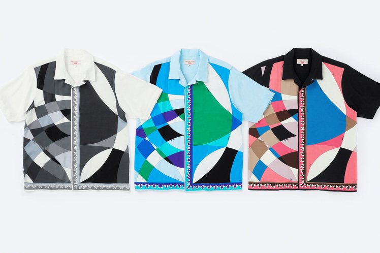 Supreme與Emilio Pucci聯名系列印花襯衫。圖／摘自Supreme官網