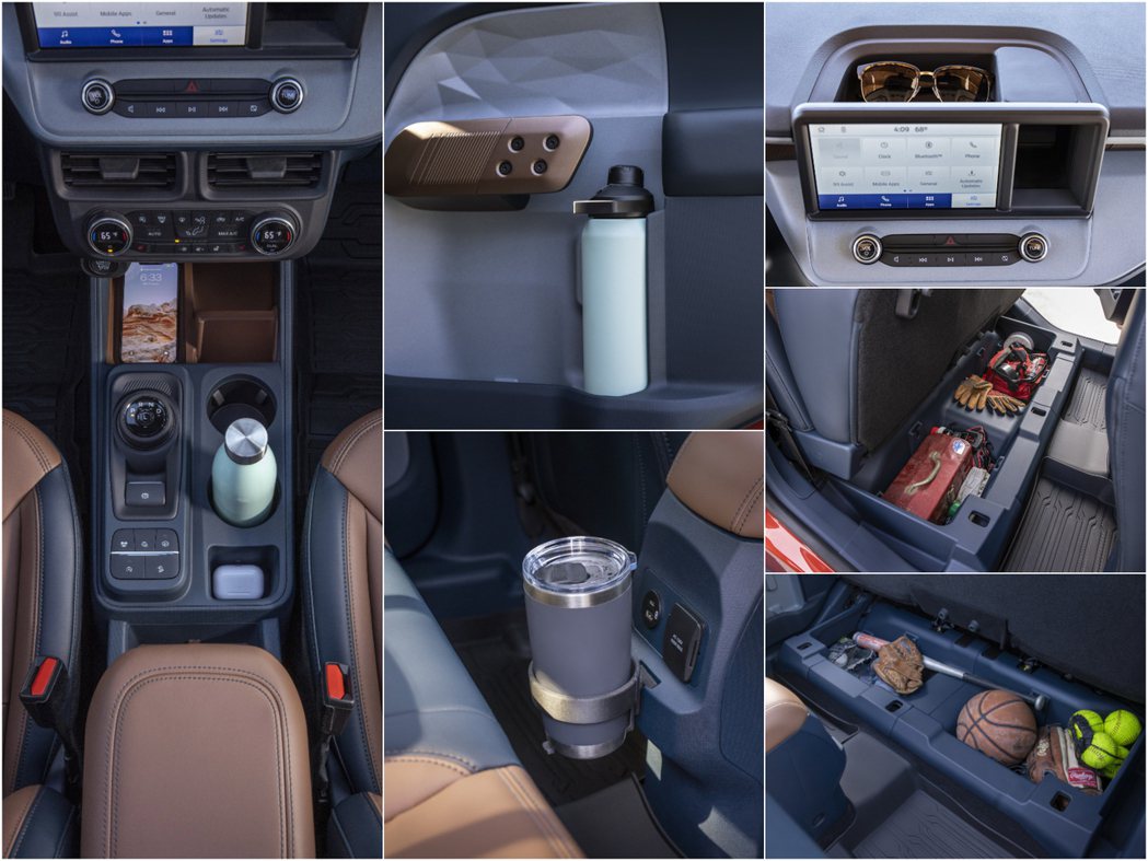 Ford Maverick的車室空間也全都以實用性為考量。 摘自Ford