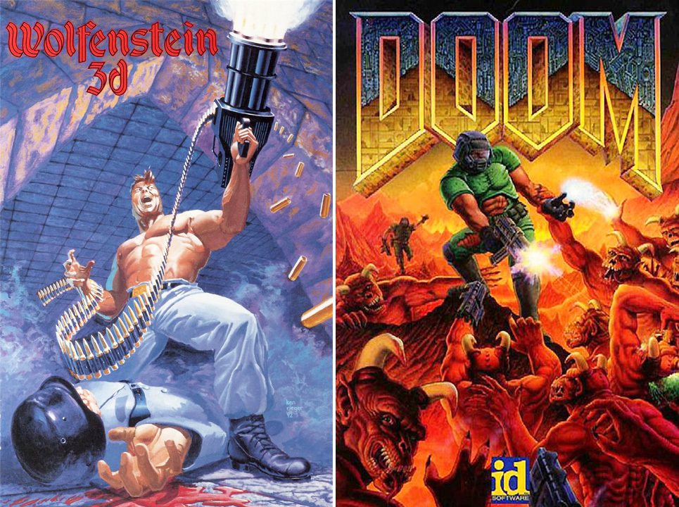 《德軍總部3D》（Wolfenstein 3D）與《毀滅戰士》（DOOM）皆由 ...