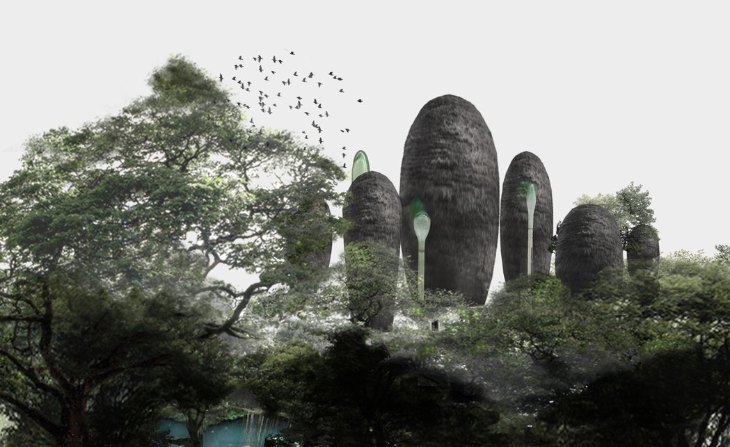 峇里島「天然修道院計畫」模擬圖。 圖／國立臺灣美術館提供