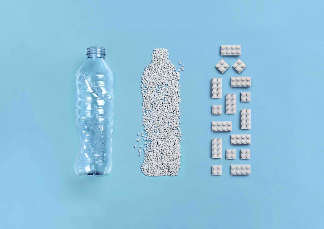 樂高從廢棄寶特瓶中，研發出「再生積木」。圖／LEGO提供