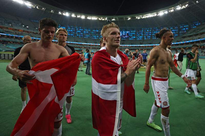 2020歐洲國家盃8強淘汰賽，丹麥以2比1力克捷克，挺進最後4強行列。 法新社