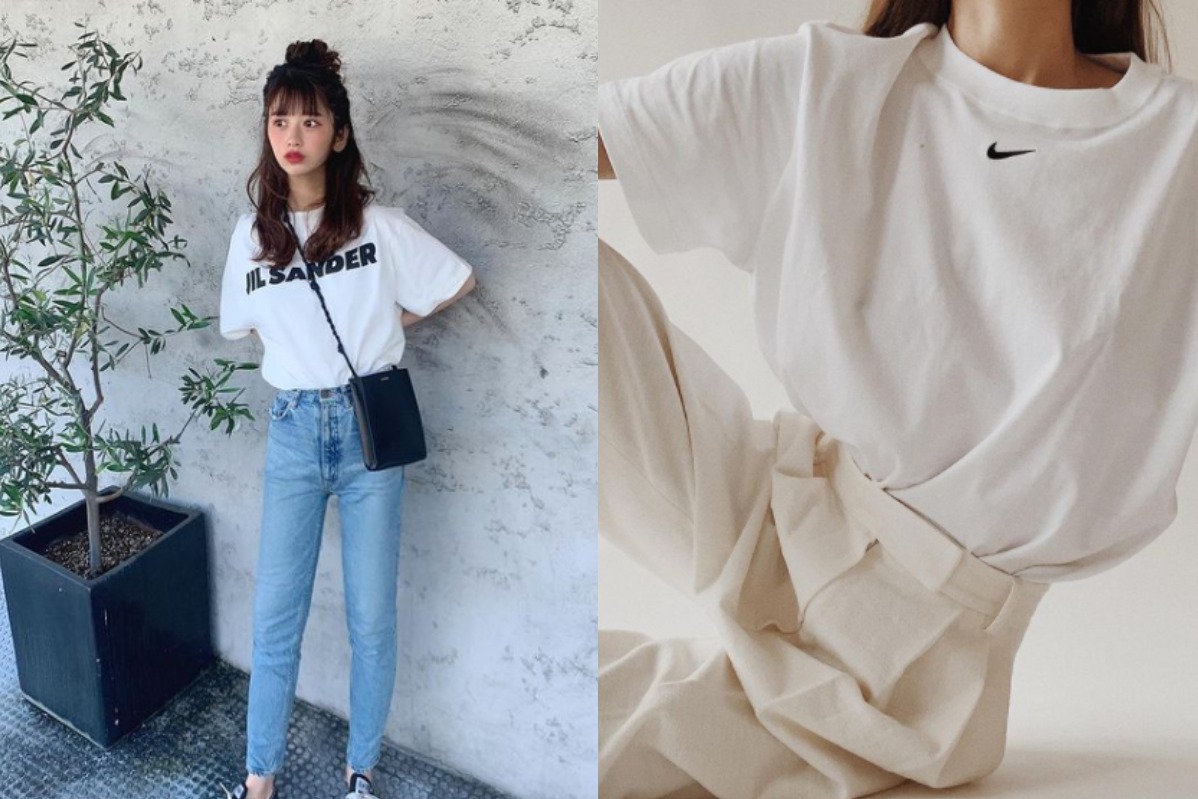穿不膩的白T！搜羅Jil Sander、Nike、Agnès b…5件日本女生最常穿的白色logo T