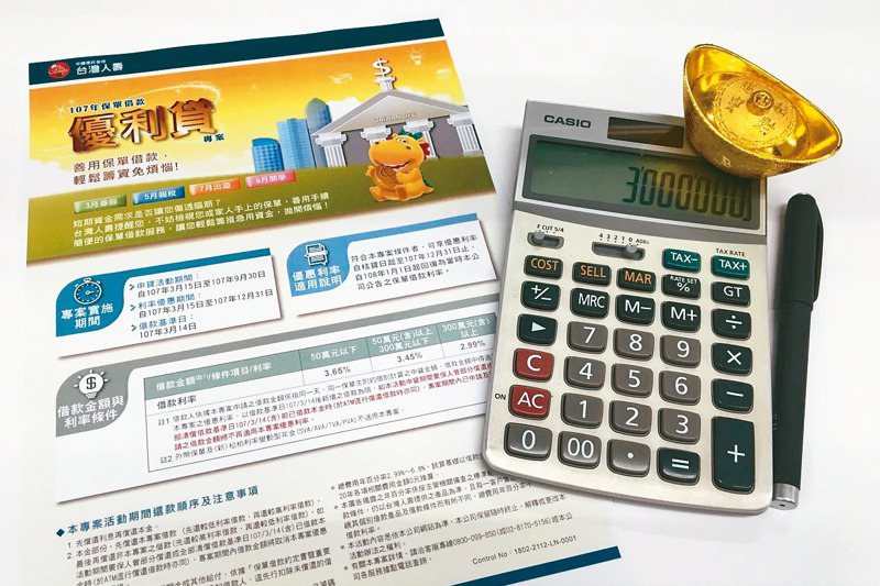 保單借款要注意清還本息，以免造成保單失效。圖／台灣人壽提供