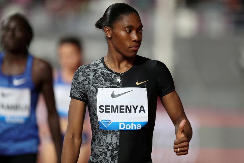 兩度奪金的南非女子800公尺選手賽蔓雅，今年未能參加東京奧運。路透