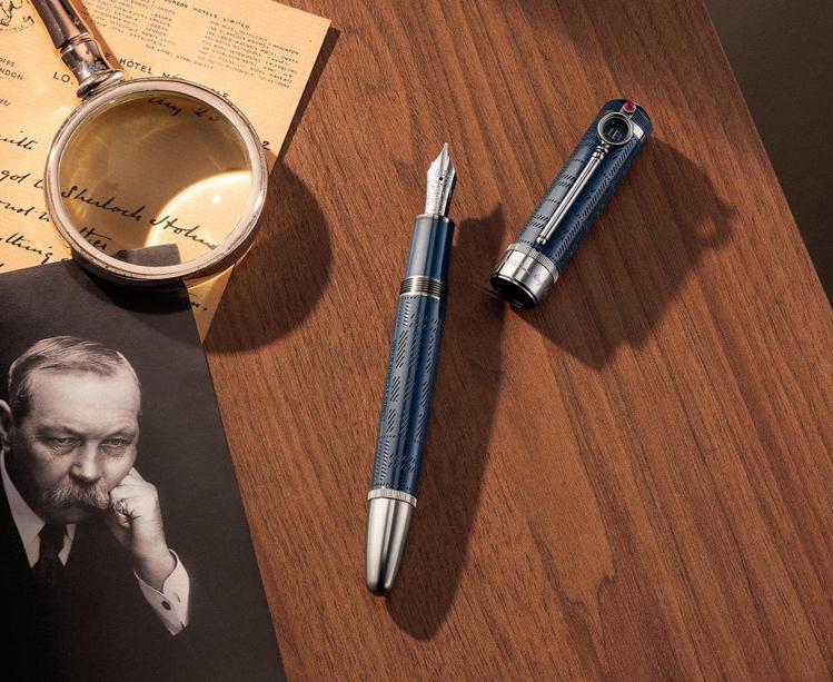 筆具名家萬寶龍（Montblanc）近日以英國文壇泰斗Sir Arthur Ignatius Conan Doyle為靈感，推出新款大文豪系列書寫工具。圖 / 萬寶龍提供。